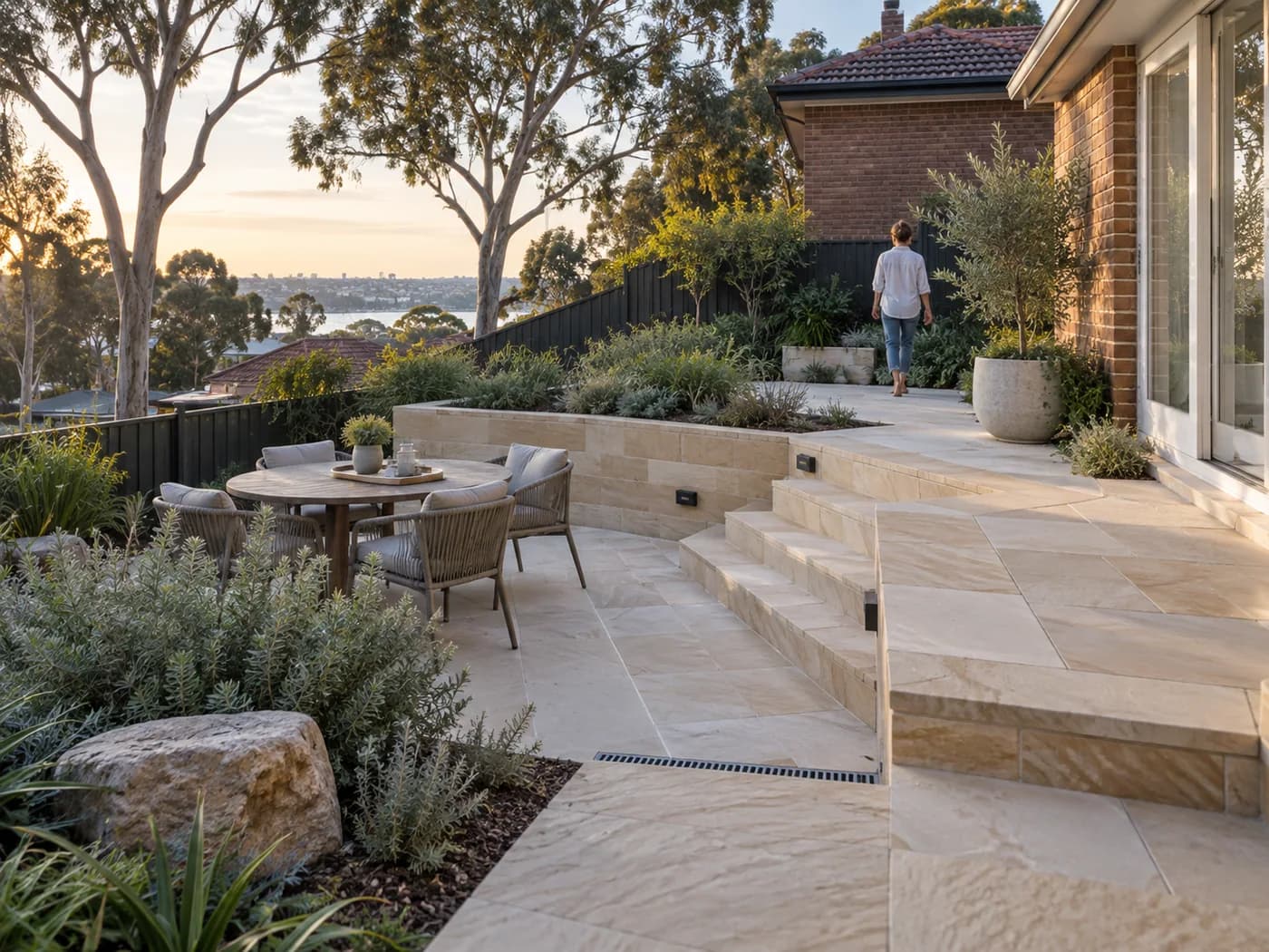 Illustrative landscape construction services in Sydney